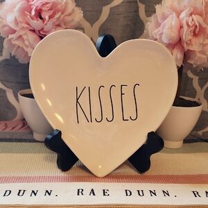 Rae Dunn Heart-Shaped 'Kisses' Plate